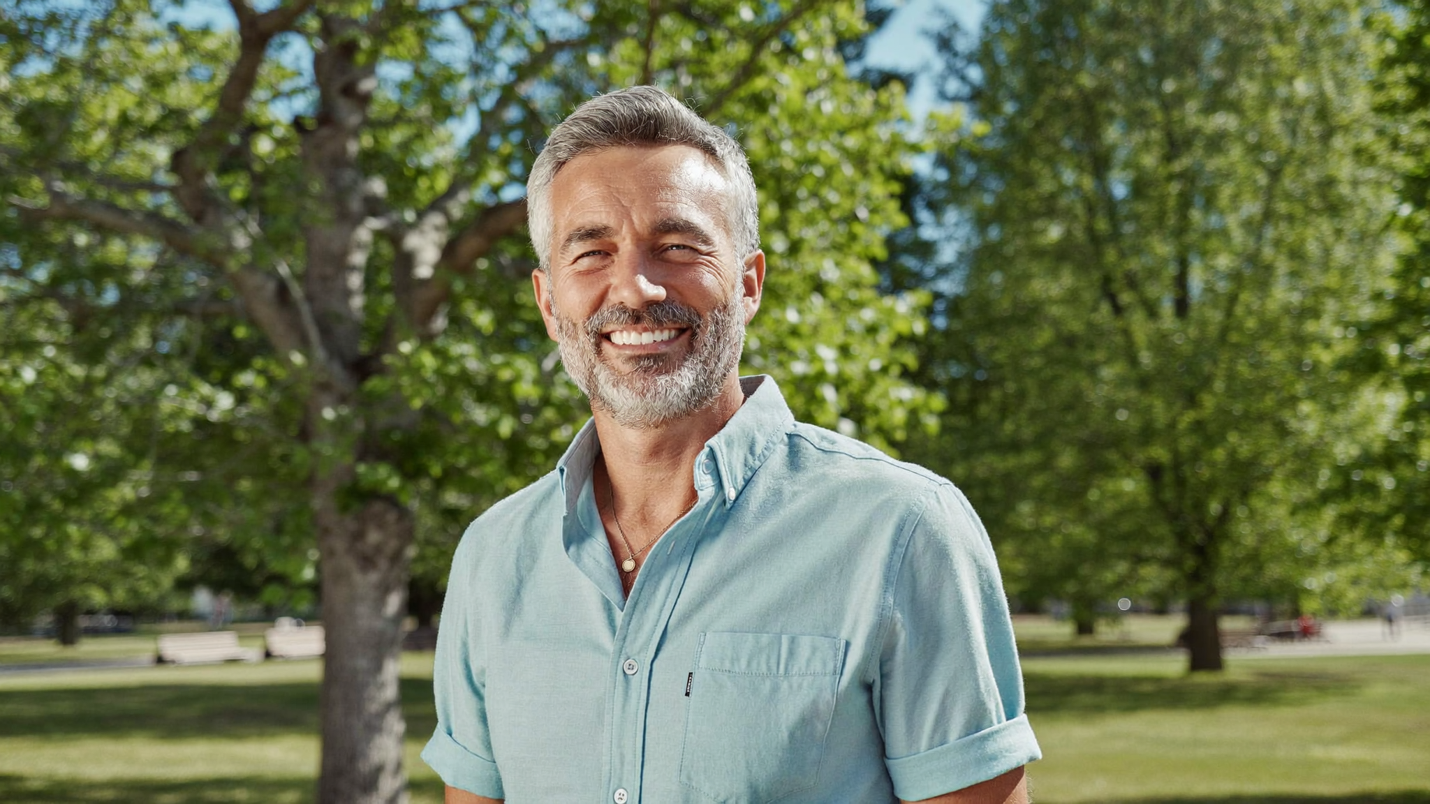 A healthy man over 50 outdoors; the best saw palmetto supplement for prostate health
