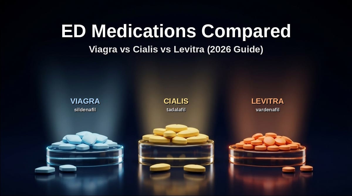 ED Medications Compared: Viagra vs Cialis vs Levitra (2026 Guide)