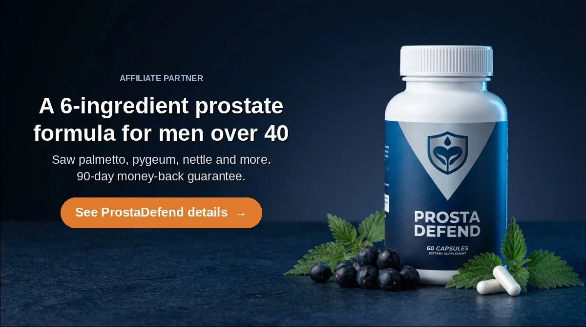 ProstaDefend, a 6-ingredient prostate formula for men over 40 (affiliate partner)